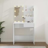 Toaletni stolić s LED svjetlima sjajni bijeli 74,5x40x141 cm | shoptok.hr