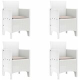  Vrtna stolica 4 pcs Bijelo 53 x 49 x 85 cm Polipropilen | shoptok.hr