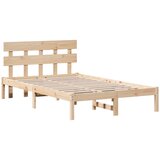  Krevetna konstrukcija Smeđa 120 x 200 cm Čvrsto borovo drvo | Eponuda.com