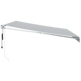 Tenda na uvlačenje antracit-bijela 4 5x3 m tkanina i aluminij | shoptok.hr