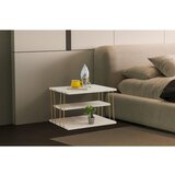 Hanah home lifon - gold, marble goldmarble side table | ePonuda.com