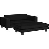 Maison Chic Otroški kavč - Otroški divan - Otroški sedež s stolčkom za noge črna 100x50x30 cm žamet, (21729690) | Shoptok.si