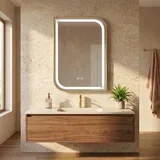 Stensko ogledalo LED ZONE 80X60 GOLD BRUSH