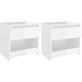 Noćni ormarići 2 kom visoki sjaj bijeli 40x30x39 cm od iverice | shoptok.hr