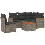  The Living Store Vrtna sedežna garnitura 6-delna z blazinami siv poli ratan - Vrtna Sedežna Garniture, (21451109) | Shoptok.si