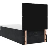  Otomanski okvir kreveta s madracima crni 80x200cm baršunasti | shoptok.hr