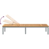vidaXL Ležaljka na suncu siva 200x55x35 cm čvrsto drvo acacia | shoptok.hr