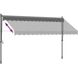 Tenda na uvlačenje antracit 350 x 150 cm od tkanine i čelika | shoptok.hr
