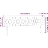  Uzglavlje crno 183x16x78/88 cm od tkanine | shoptok.hr