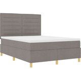  Postelja s pomičnim dnom z vzmetnico Taupe 160x200 cm Tkanina, (22051909) | Shoptok.si