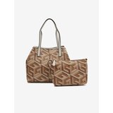 Guess Brown Ladies Patterned Handbag 2in1 Vikky - Ladies | Shoptok.si