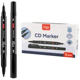 marker s dvostrukim vrhom | crni
