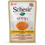 Schesir Cat Soup 24 x 85 g - Divji rožnati losos & korenje | shoptok.hr