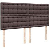 vidaXL Otomanski posteljni okvir z vzmetnico temno rjava 180x200 cm | Shoptok.si