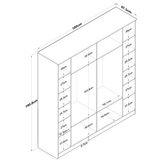 Hanah home BA114 - 2274 walnutwhite wardrobe | ePonuda.com