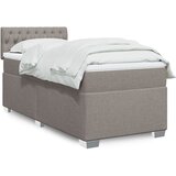  Krevet s oprugama i madracem smeđesivi 90x200 cm od tkanine | shoptok.hr