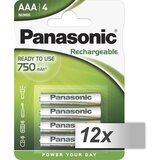 Panasonic 12x4 Accu NiMH Micro AAA 750 mAh Rechargeable Evolta | shoptok.hr