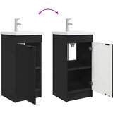  Kupaonski umivaonik s sudoperom Crna 42 x 40 x 84,5 cm | shoptok.hr