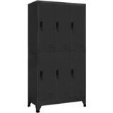  Omara s ključavnico antracitna 90x45x180 cm jeklo | Shoptok.si