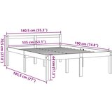  Krevet za starije osobe voštano smeđi 135 x 190 cm od borovine | shoptok.hr