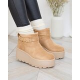 Resti Light brown women's shoes a'la snow boots with ornament Parisela | ePonuda.com