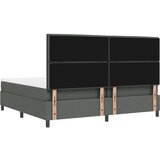  Kutna oprugasta postelja s madracem i LED svjetlom u tamno sivoj boji 200x200 cm tkanina | shoptok.hr