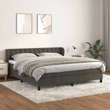  Krevet s oprugama i madracem tamnosivi 160x200 cm baršunasti | shoptok.hr