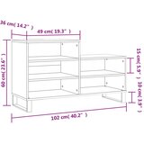  za cipele boja hrasta 102x36x60 cm konstruirano drvo | shoptok.hr