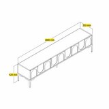Hanah home TV komoda Lyon 42, 180x42x35 cm, Bijela | Eponuda.ba