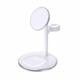 Bežični punjač 3u1 CHOETECH T585-F Magsafe za iPhone/ AirPods/ Apple watch beli