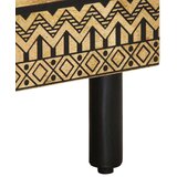  Krevetni ormarić crni 40x33x46 cm Puno grubo drvo Mango | shoptok.hr