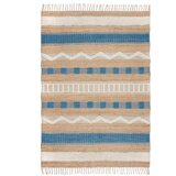 Flair Rugs Plavi/u prirodnoj boji ručno rađen tepih od mješavine jute 160x230 cm Medina Jute – Cijene
