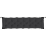  Jastuk za vrtnu klupu crni 200 x 50 x 7 cm od tkanine Oxford | shoptok.hr