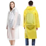  Plašč za odrasle, na gumbe s kapuco, rumen | Shoptok.si