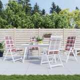  Jastuci za stolice 4 kom crveni karirani 120x50x3 cm od tkanine | shoptok.hr