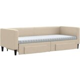  Izvlečna dnevna postelja s predali krem 80x200 cm bla | Shoptok.si