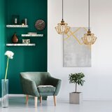 Toolight Viseća stropna svjetiljka APP942-1CP Set zlatna 36 cm | shoptok.hr