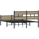  Okvir kreveta bez madraca boja hrasta sonome 137x190 cm drveni | shoptok.hr