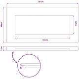  Pravokutni stolni vrh 70 x 30 x 3 cm Pravokutni - Tamno smeđa 90 x 55 x 3 5 cm Pravokutno | shoptok.hr