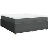 vidaXL Box spring postelja z vzmetnico temno siva 180x200 cm blago, (21307640) | Shoptok.si