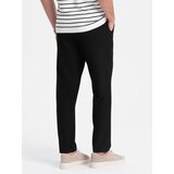 Ombre Men's chino pants with elastic waistband SLIM FIT - black | Eponuda.ba