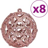 Božićne kuglice 100 kom ružičaste i ružičastozlatne 3/4/6 cm | shoptok.hr