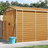 vidaXL Vrtno spremište svjetlosmeđe 191 x 810 x 198 cm pocinčani čelik | shoptok.hr