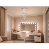  LED kristalno plafonsko svetlo SAMOA LED/30W/230V prečnika 40 cm sjajni hrom + daljinski upravljač | Eponuda.com