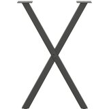  Noge za blagovaonski stol u obliku slova X, 2 kom, antracit, 50 x (72-73) cm, čelik | shoptok.hr