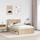  Krevetna konstrukcija s ladicama Sonoma hrast 120 x 190 cm | shoptok.hr
