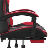  Igraća stolica od umjetne kože s osloncem za noge Crna i crvena | shoptok.hr