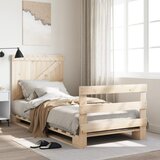 Maison Chic Posteljni okvir - Enojna postelja - Postelja za odrasle z vzglavjem 90x200 cm trdna borovina-J9290, (21761560) | Shoptok.si