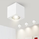 Nettlife Bela nadgradna svetilka GU10 Kvadratna nadgradna svetilka 40W Mavčna majhna moderna stropna svetilka, (22111267) | Shoptok.si