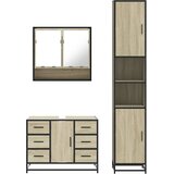  3-dijelni set kupaonskog namještaja boja hrasta sonome drveni | shoptok.hr